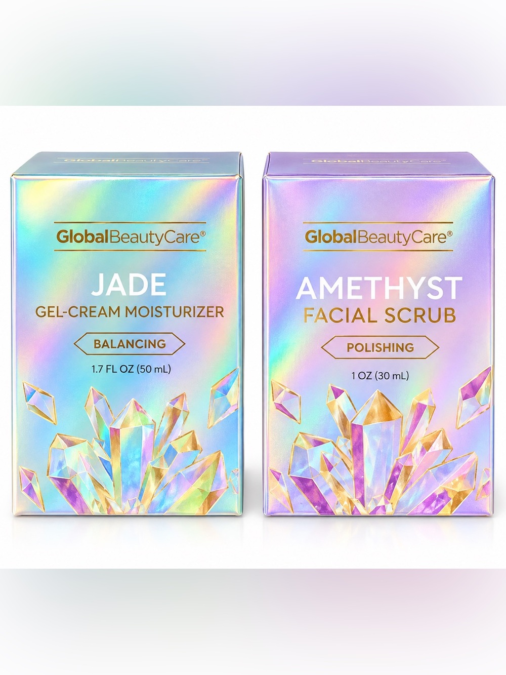 Jade Moisturizer and Amethyst Facial Scrub